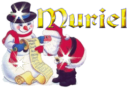 muriel bonhomme de neige+pÃ¨re NoÃ«l.gif